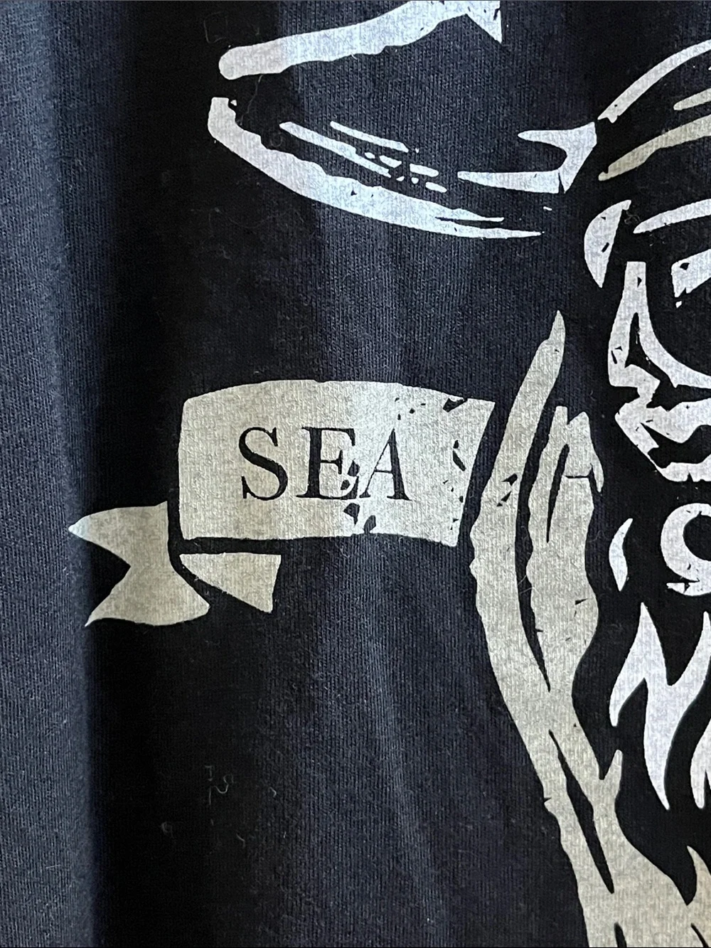 Black Pirate Skull Tee Live Bearded Short Sleeve Graphic T-shirt Size XL